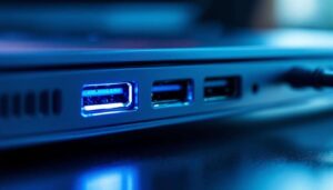 Warum sind Anschlüsse von USB-Sticks mal blau und mal schwarz?